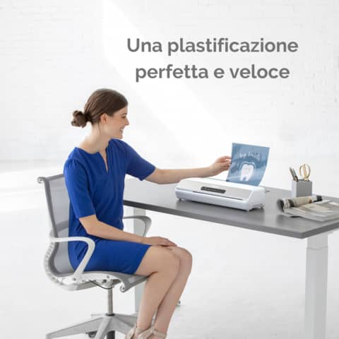 Plastificatrice a caldo Amaris 6 rulli - formato A3 Fellowes bianca 8058201